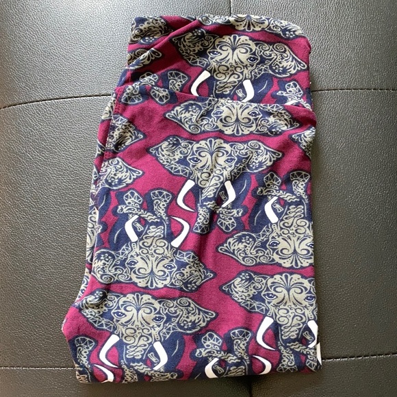 LuLaRoe Pants - —One Size Mosaic Elephants LuLaRoe Leggings